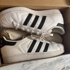 Adidas Superstar White with Black Stripes
